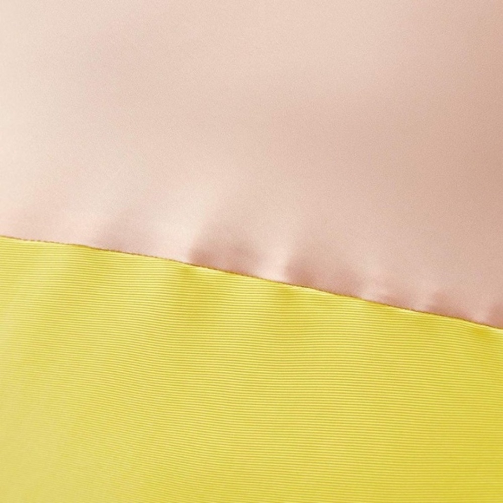 Zara Satin Effect Slit Yellow Nude Colorblock Slip Cami Midi Maxi Dress - Picture 9 of 15